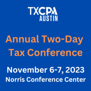 TaxConfGraphic 2023 Tax Conference | Nov. 6-7, 2023