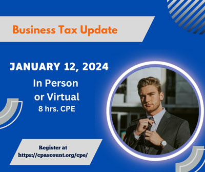 Business Tax update