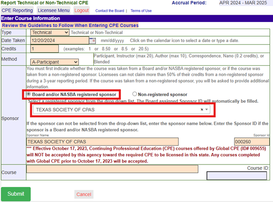 CPE Update Screenshot 2
