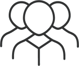 Icon of three people representing a group or team