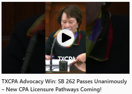CPA Pathways Bill passes both chambers of the Texas Legislature