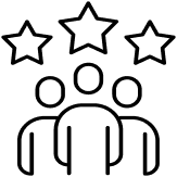 Group with three stars