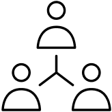 Hierarchy of three people
