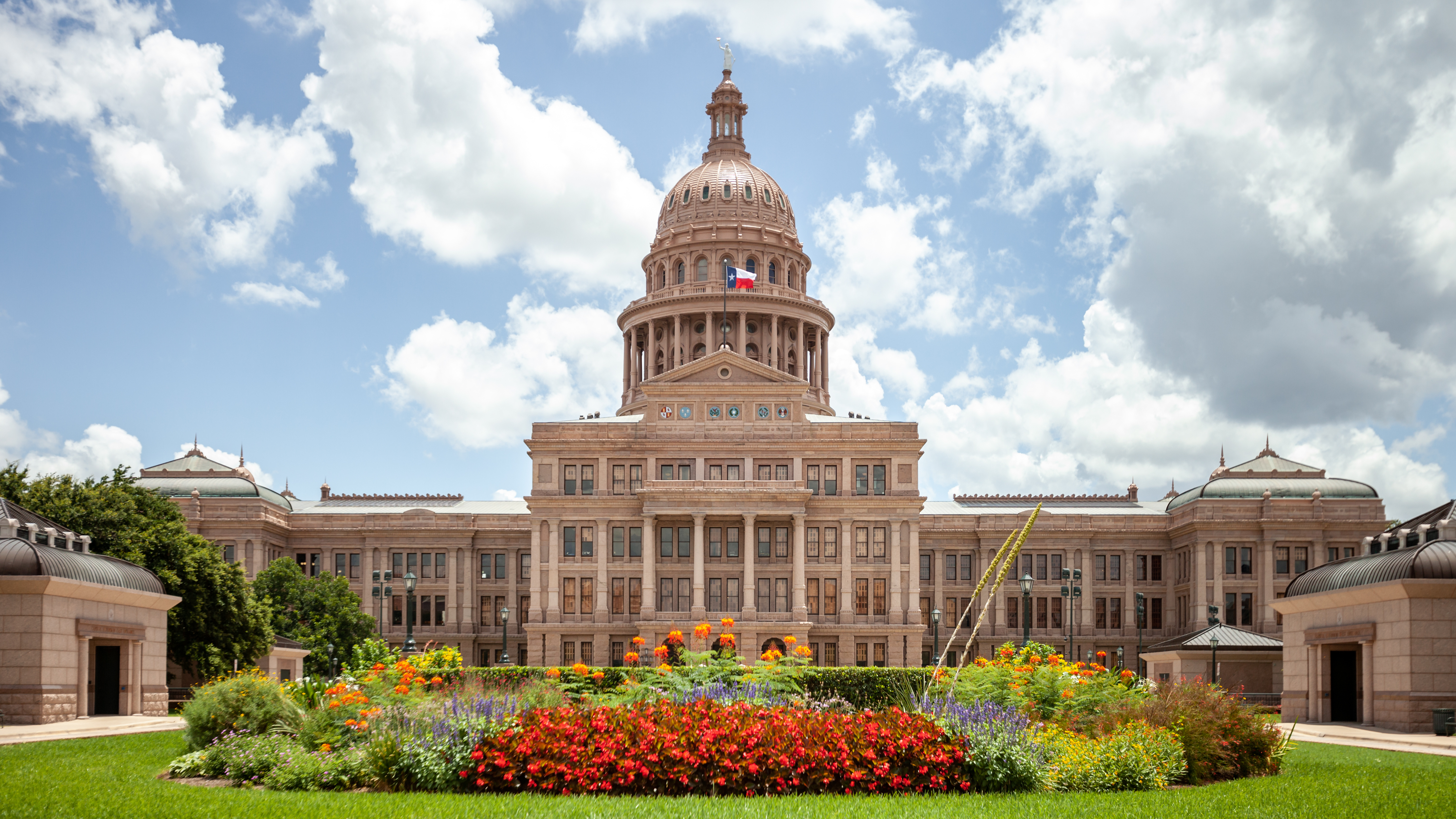 Texas State Capitol in Austin, Texas on a Sunny Summer Day with