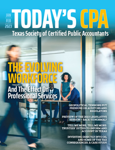 January Februray 2023 Today's CPA cover