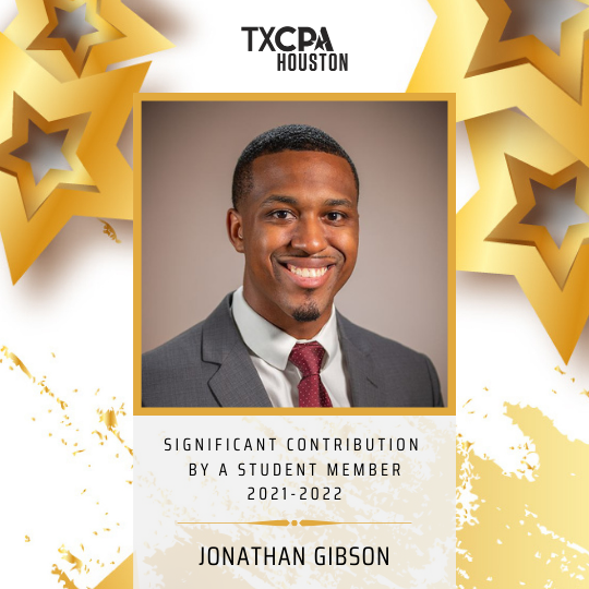 Significant Contribution Student Member 2021-2022 - Jonathan Gibson