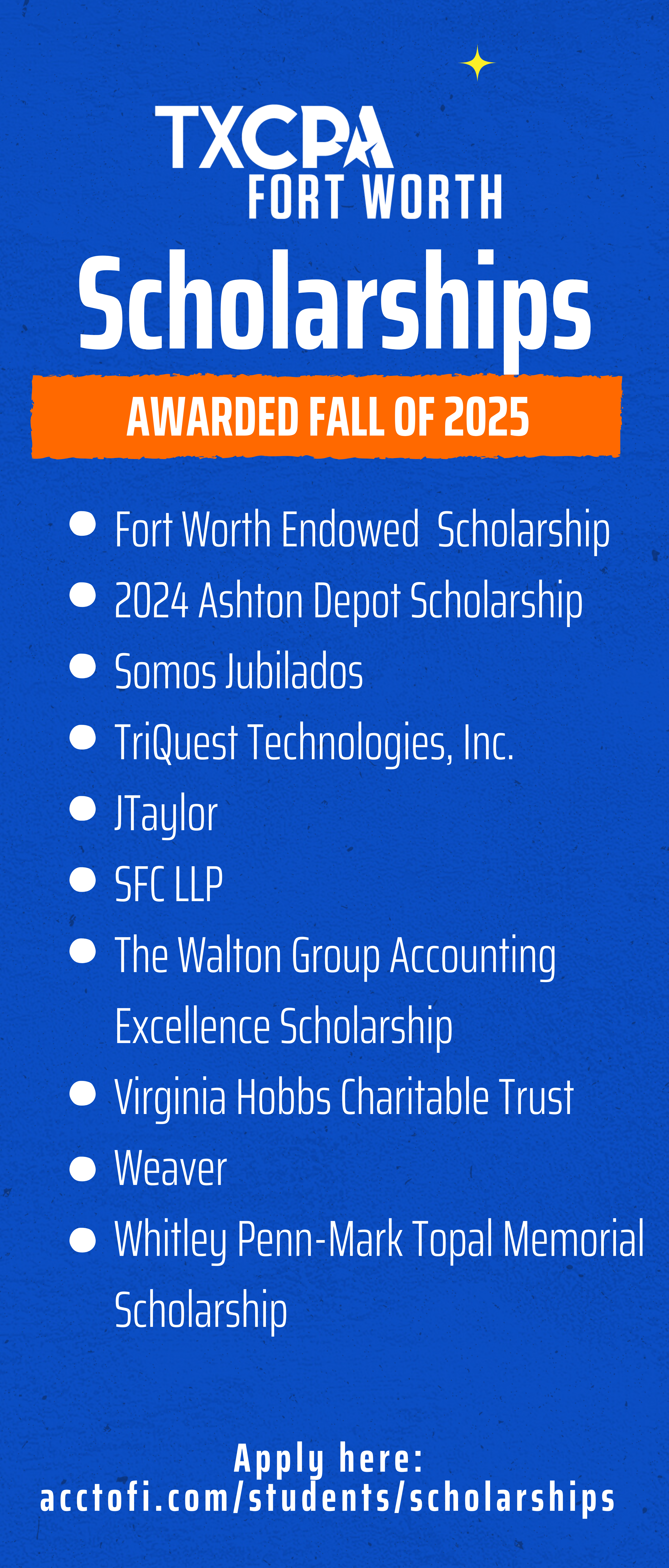 TXCPA Fort Worth Scholarships 2025