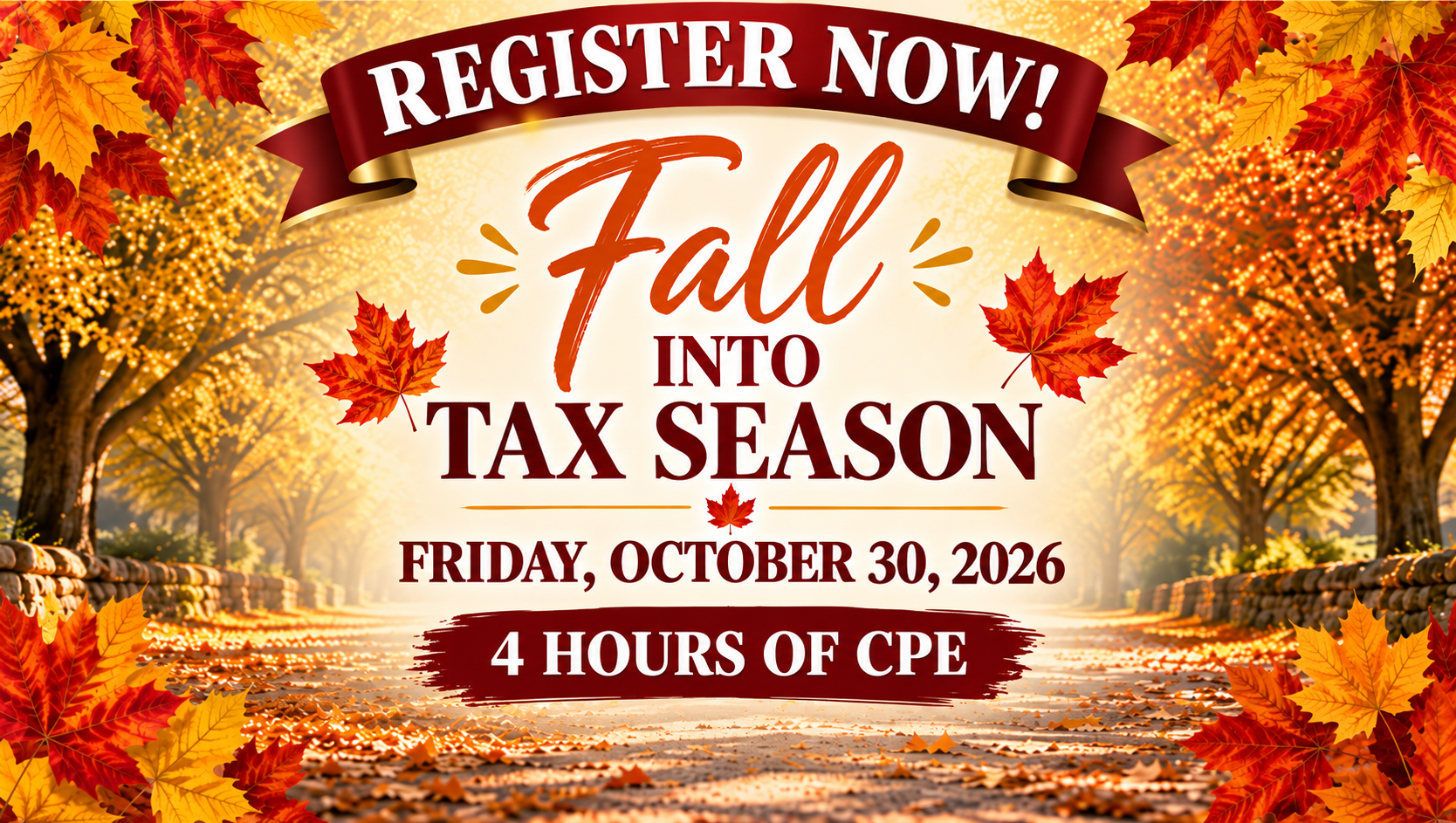Register Now Fall Into Tax Season
