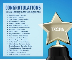 Rising Star graphic TXCPA Rising Stars