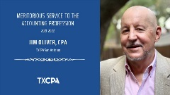 TXCPA Meritorious Service Jim Oliver Jim Oliver