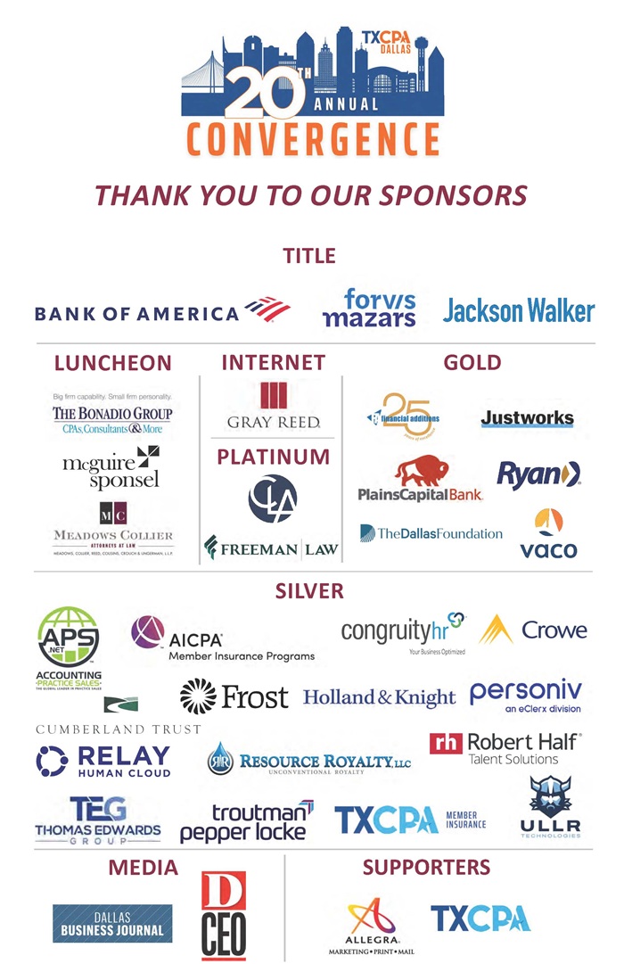 Convergence sponsors