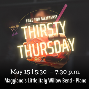 May Thirsty Thursday on May 15
