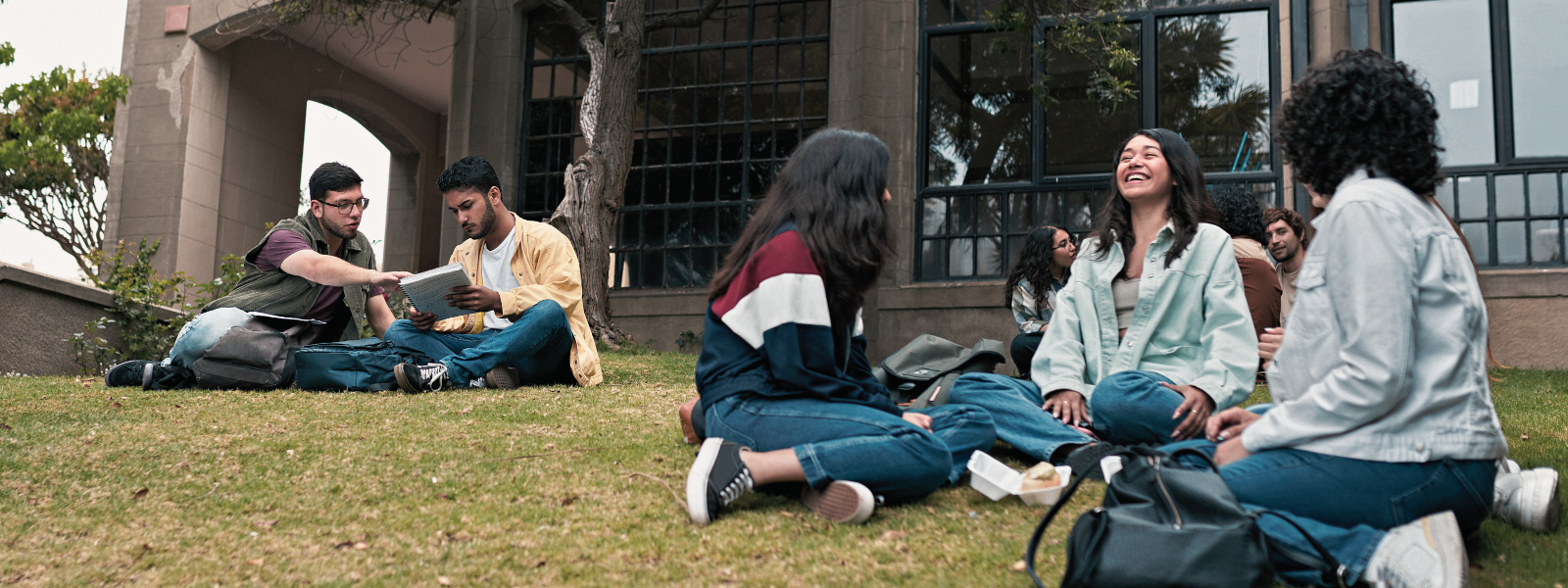 Accounting students on campus